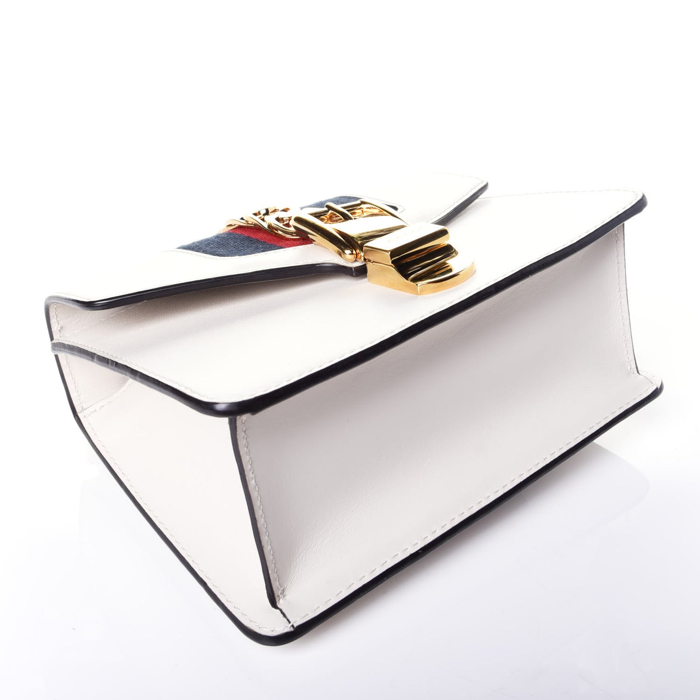 Calfskin Mini Sylvie Chain Shoulder Bag White