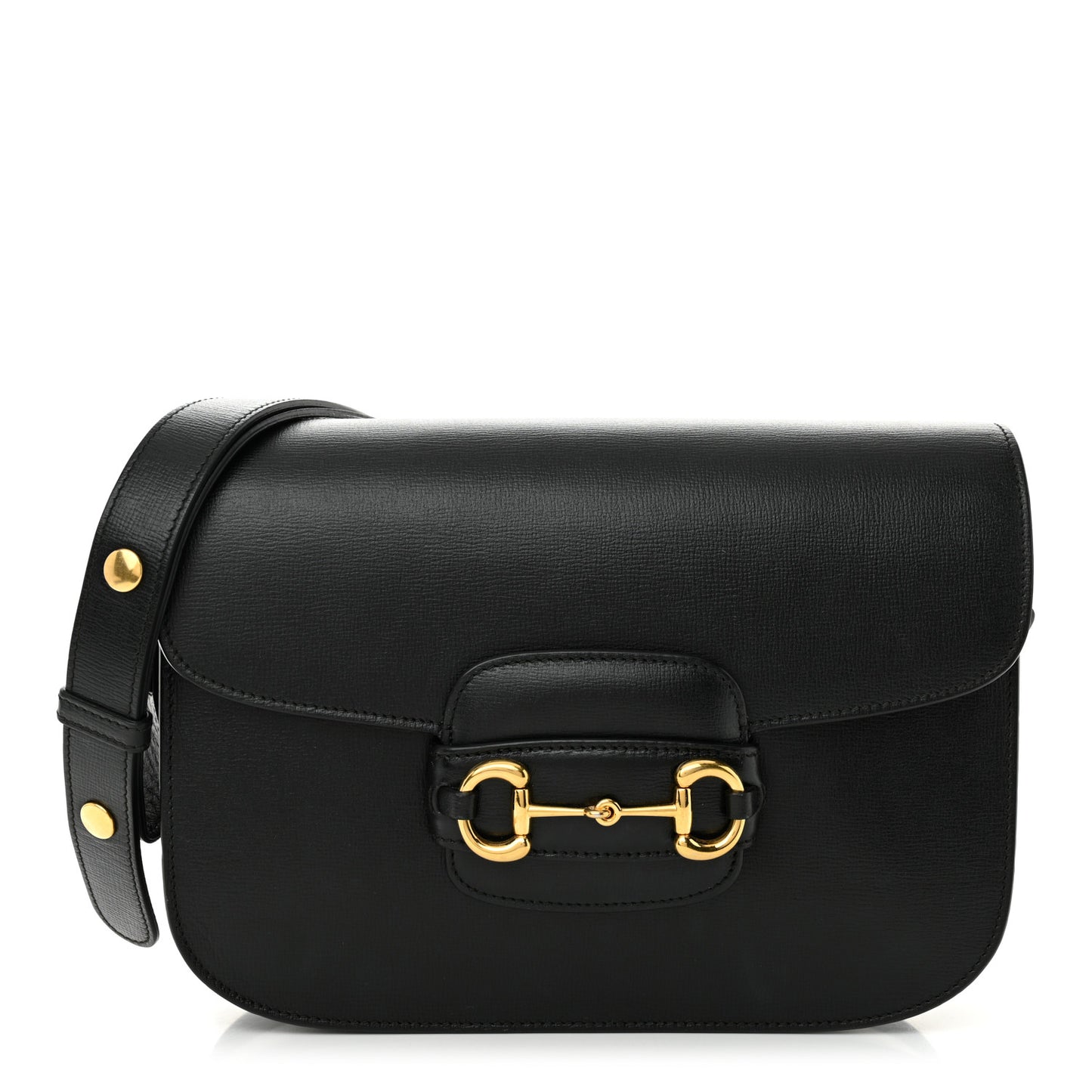Azalea Calfskin Horsebit 1955 Shoulder Bag Black