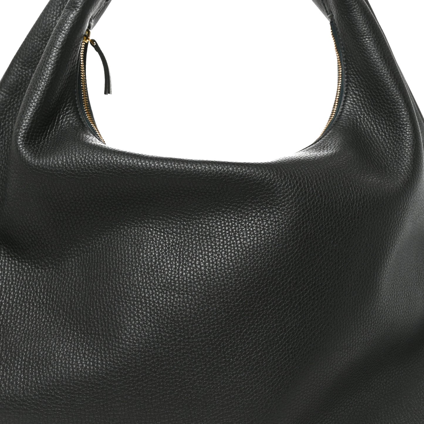 Grained Calfskin Medium Everyday Shoulder Bag Bottle Green