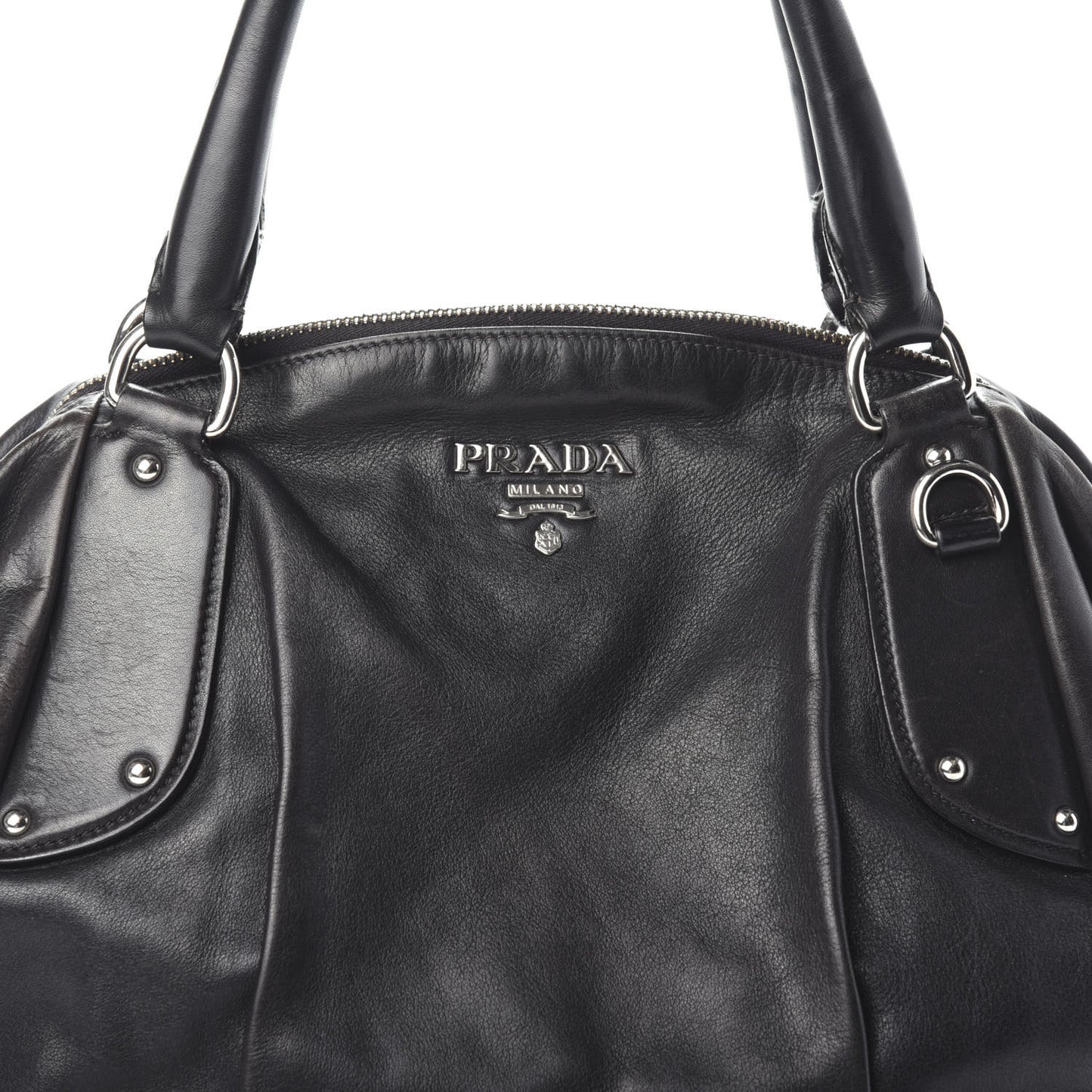 Soft Calf Bowler Tote Black