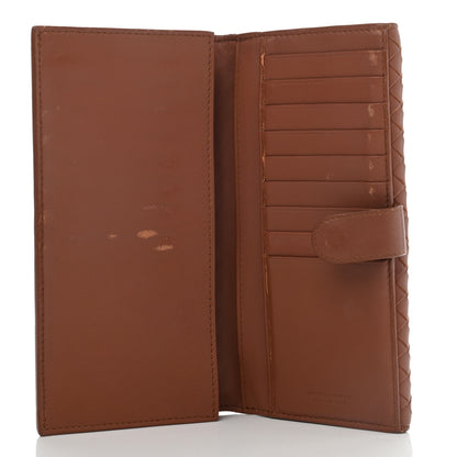 Bottega Veneta Madras Goatskin Intrecciato Flap Wallet Tea 5 of 16