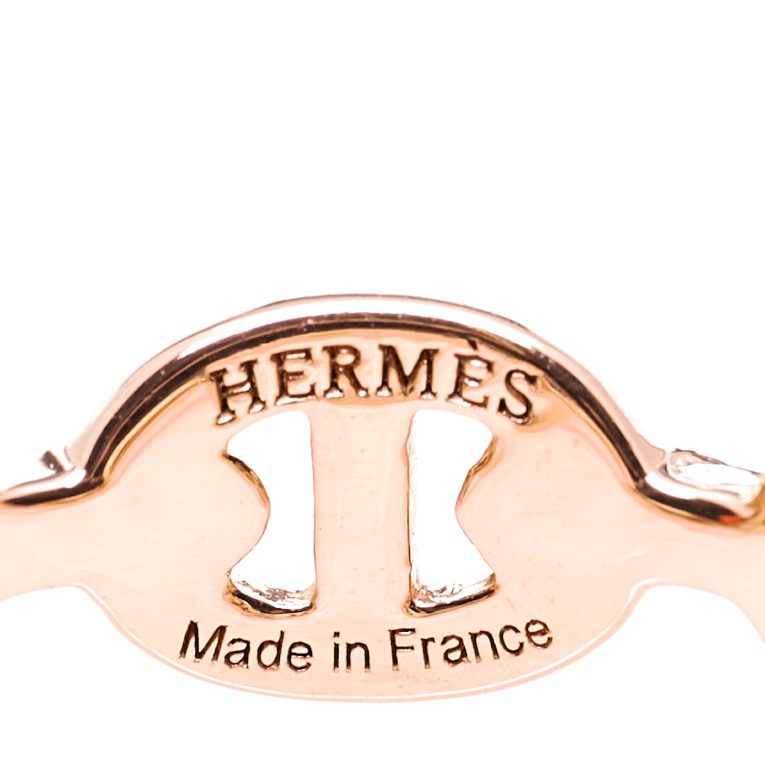Hermes 18K Rose Gold PM Chaine D'Ancre Enchainee Ring 52 6 5 of 6