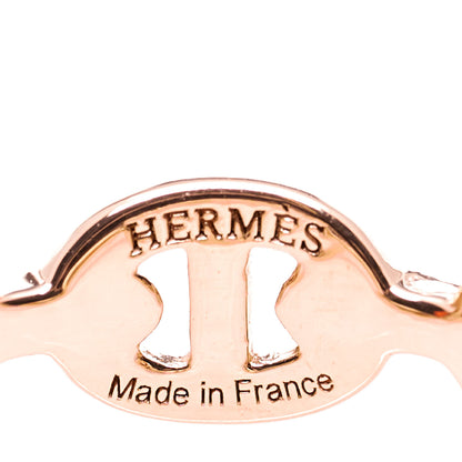 Hermes 18K Rose Gold PM Chaine D'Ancre Enchainee Ring 52 6 5 of 6