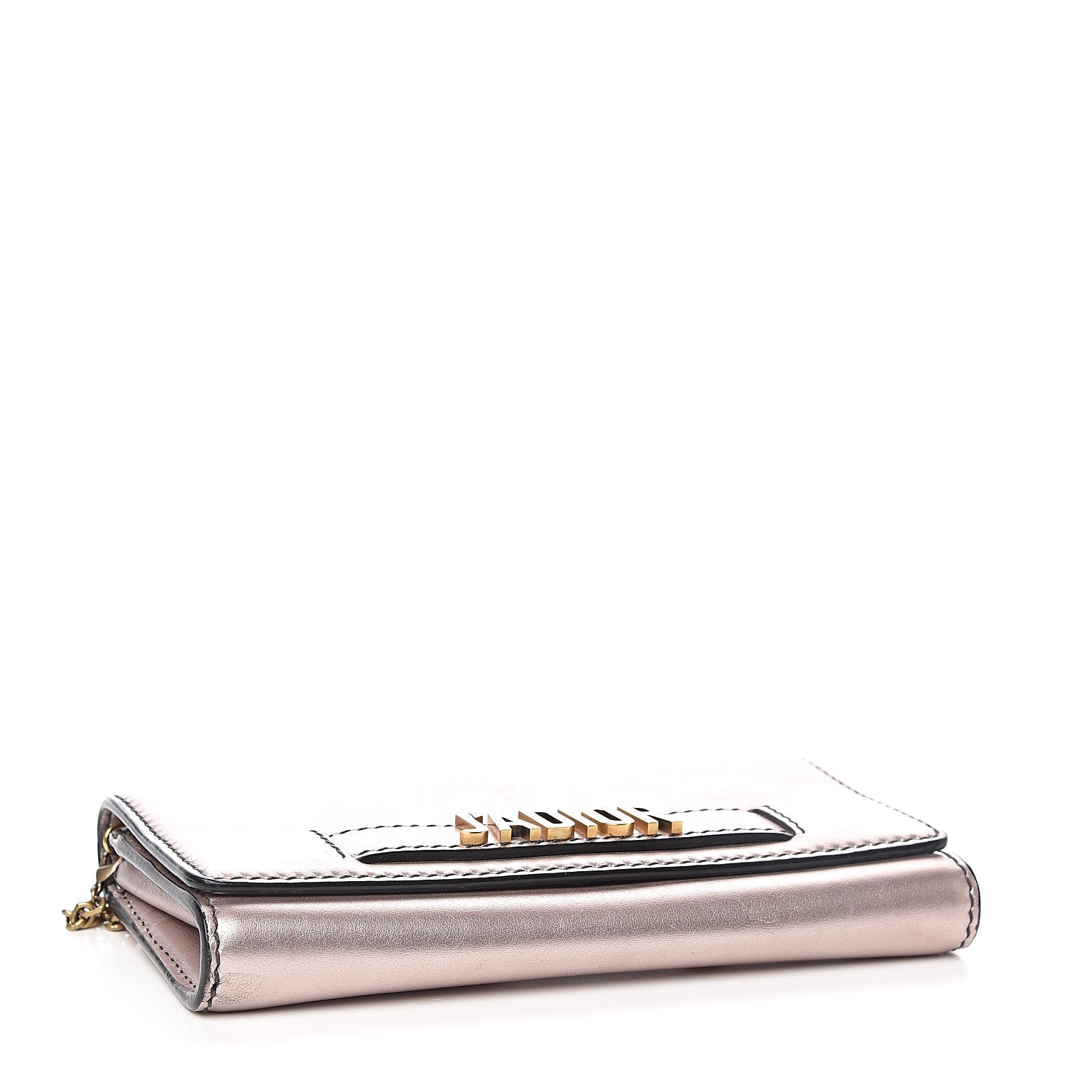 Christian Dior Metallic Calfskin J'adior Croisiere Chain Wallet Bronze 4 of 10