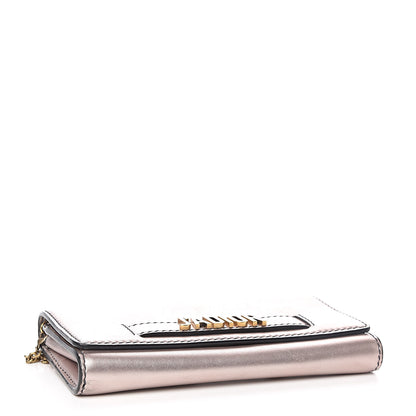 Christian Dior Metallic Calfskin J'adior Croisiere Chain Wallet Bronze 4 of 10