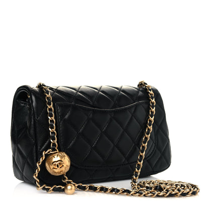 Chanel Lambskin Quilted Mini Rectangular Pearl Crush Flap Black 3 of 10