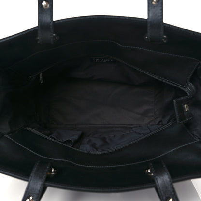 Chanel Coated Canvas Quilted Large Paris Biarritz Tote Black 6 of 11