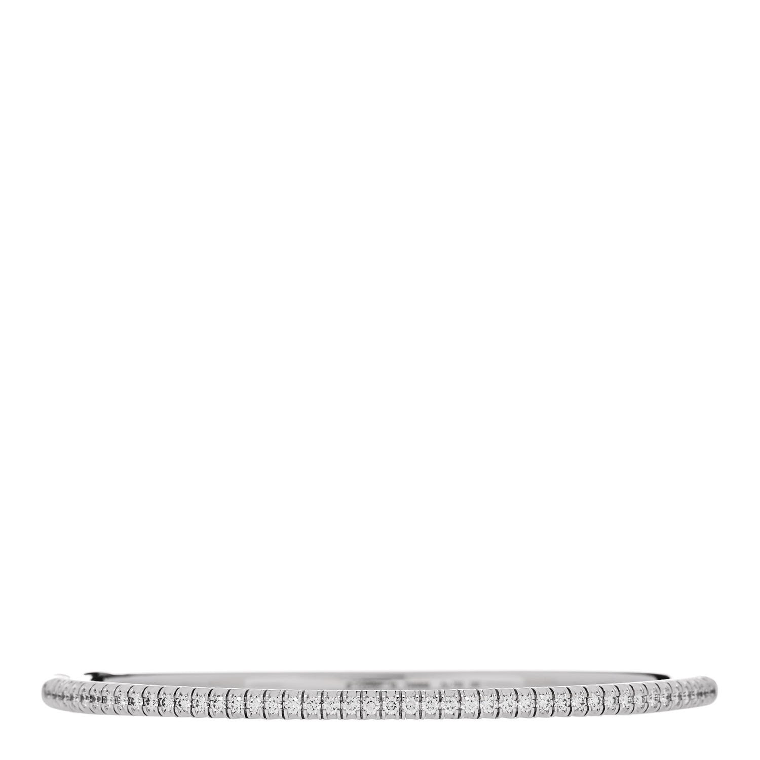 Cartier 18K White Gold Diamond Etincelle de Cartier Bangle Bracelet 16 1 of 4