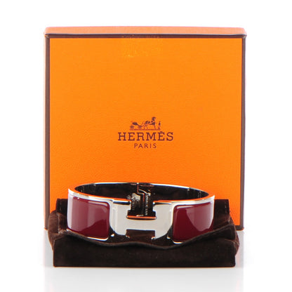 Hermes Enamel Wide Clic Clac H Bracelet GM Bourgogne 6 of 6