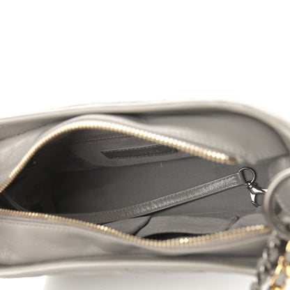 Chanel Aged Calfskin Quilted Small Gabrielle Hobo Grey 4 of 8