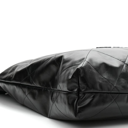 Chanel Shiny Calfskin Quilted Large Chanel 22 So Black 10 of 11
