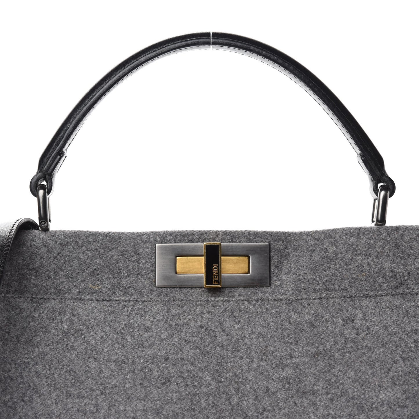 Flannel Large Peekaboo Iconic Satchel Grey