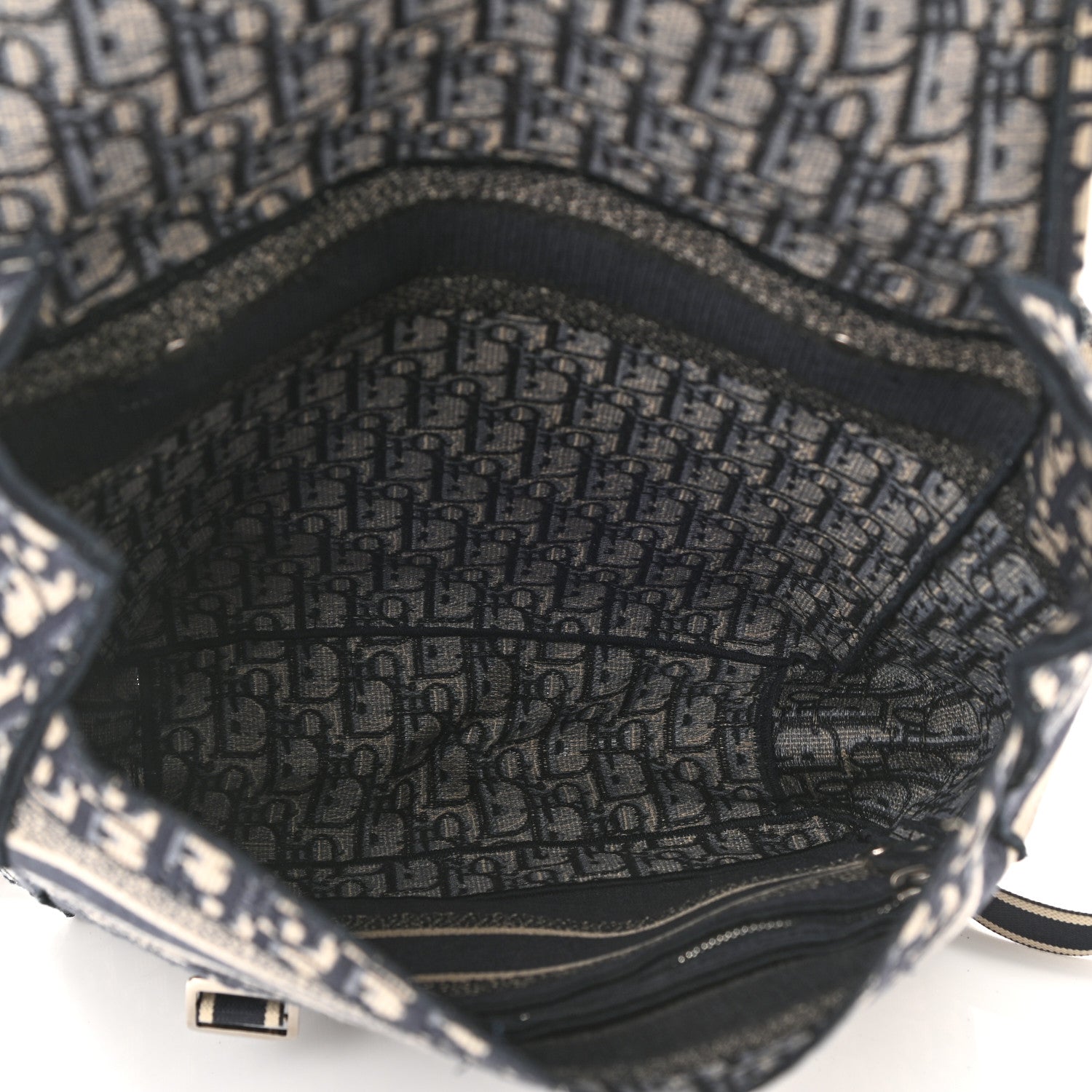 Christian Dior Oblique Backpack Blue White 5 of 8