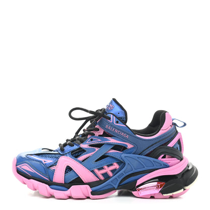 Balenciaga Rubber Mesh Bi-Color Womens Track.2 Open Sneakers 36 Blue Pink 1 of 7
