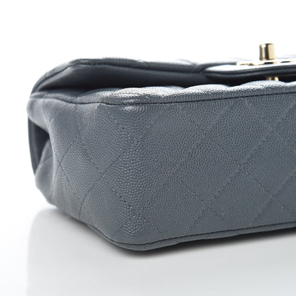 Chanel Caviar Quilted Mini Rectangular Flap Dark Grey 8 of 11