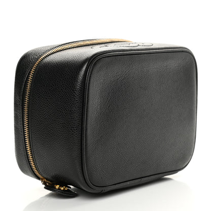 Chanel Caviar CC Vanity Cosmetic Case Black 4 of 9