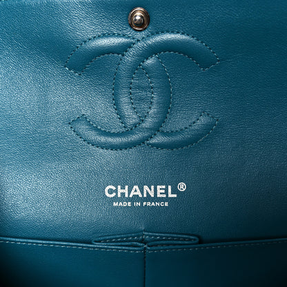 Chanel Lambskin Quilted Medium Double Flap Turquoise 12 of 23