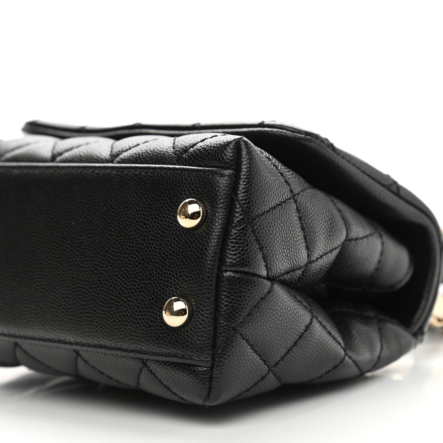 Caviar Quilted Extra Mini Coco Handle Flap Black