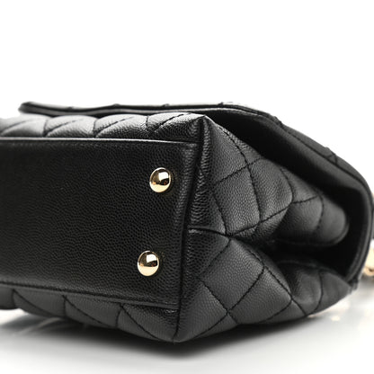 Chanel Caviar Quilted Extra Mini Coco Handle Flap Black 7 of 12