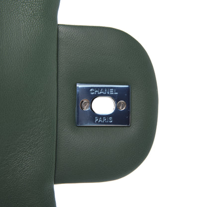 Chanel Lambskin Quilted Jumbo Double Flap Green 10 of 10