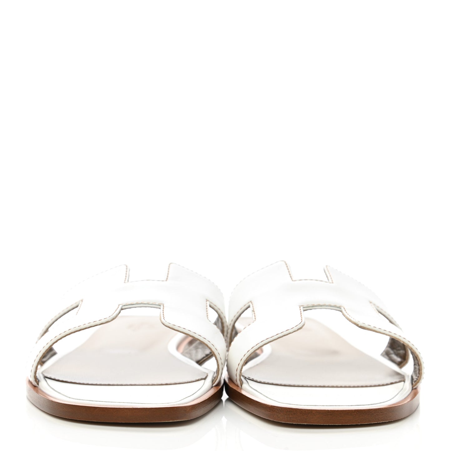 Box Calfskin Oran Sandals 37.5 White