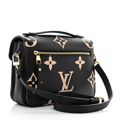 Louis Vuitton Empreinte Monogram Giant Pochette Metis Black Beige 3 of 10