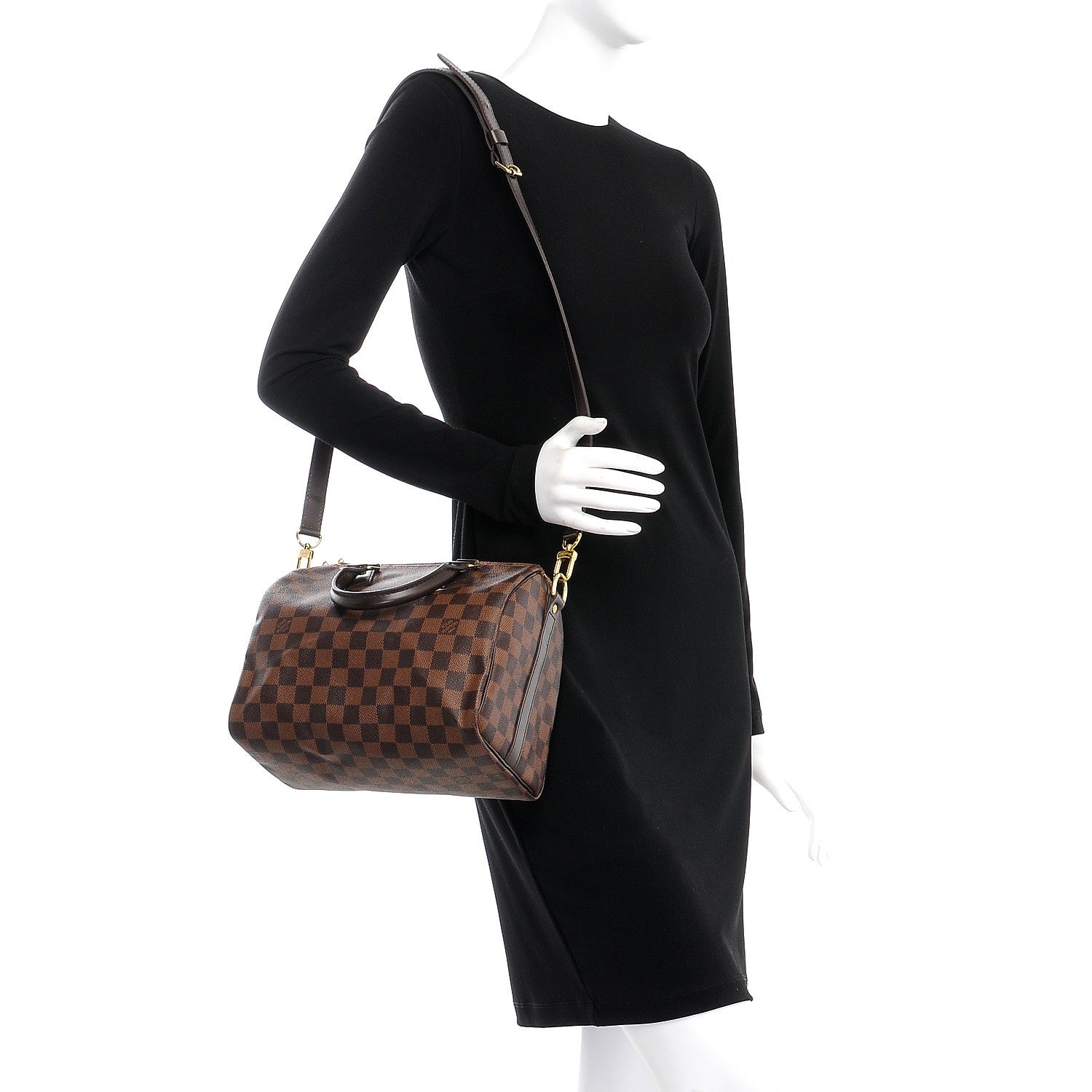 Louis Vuitton Damier Ebene Speedy Bandouliere 25 2 of 11