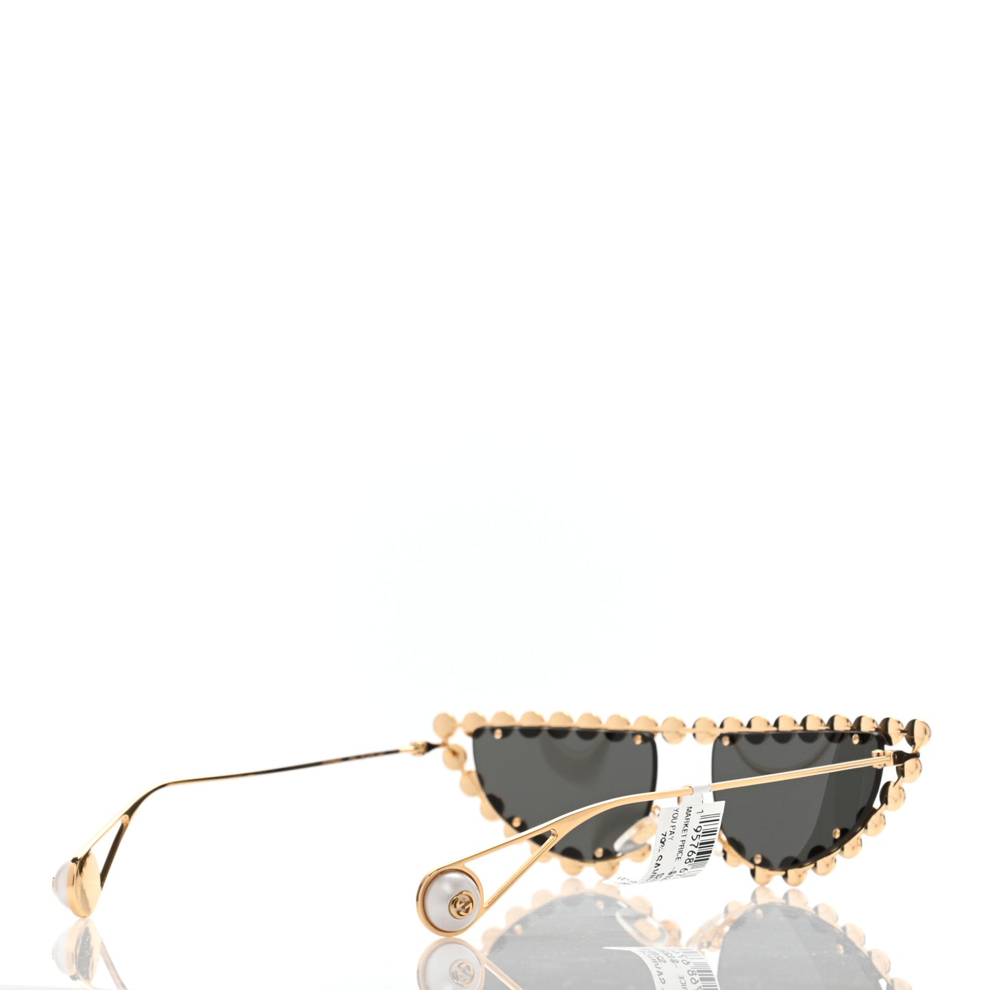 Metal Pearl Cat Eye Sunglasses GG0364S Gold