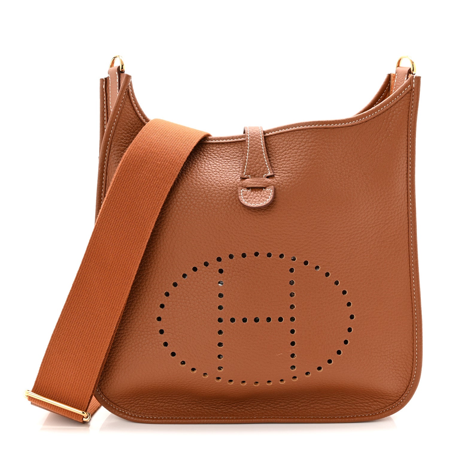 Hermes Taurillon Clemence Evelyne III PM Gold 1 of 11