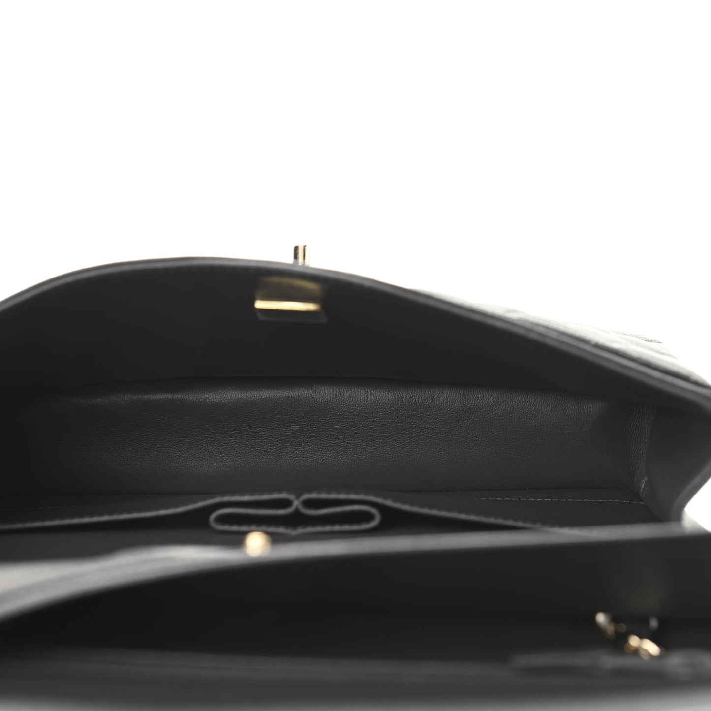 Caviar Quilted Medium Double Flap Dark Grey