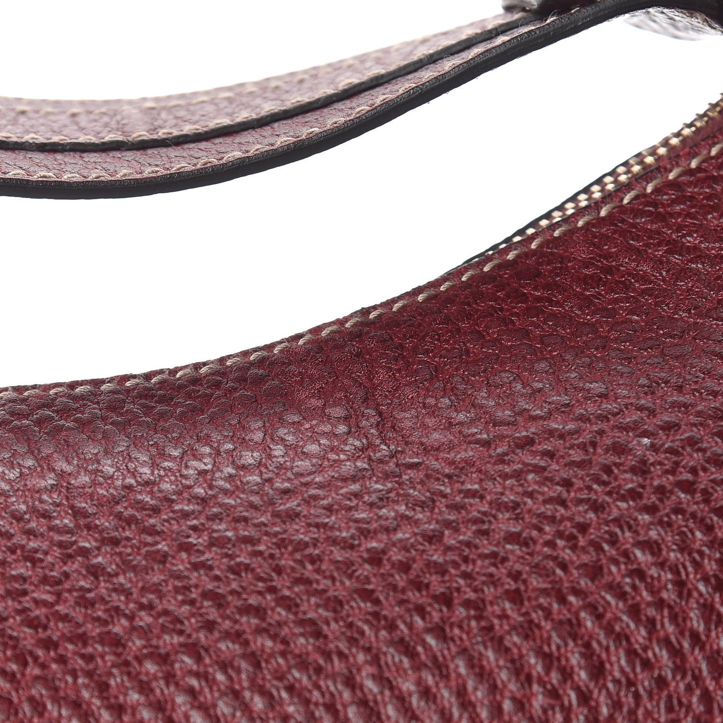 Calfskin Bamboo Ring Hobo Aubergine
