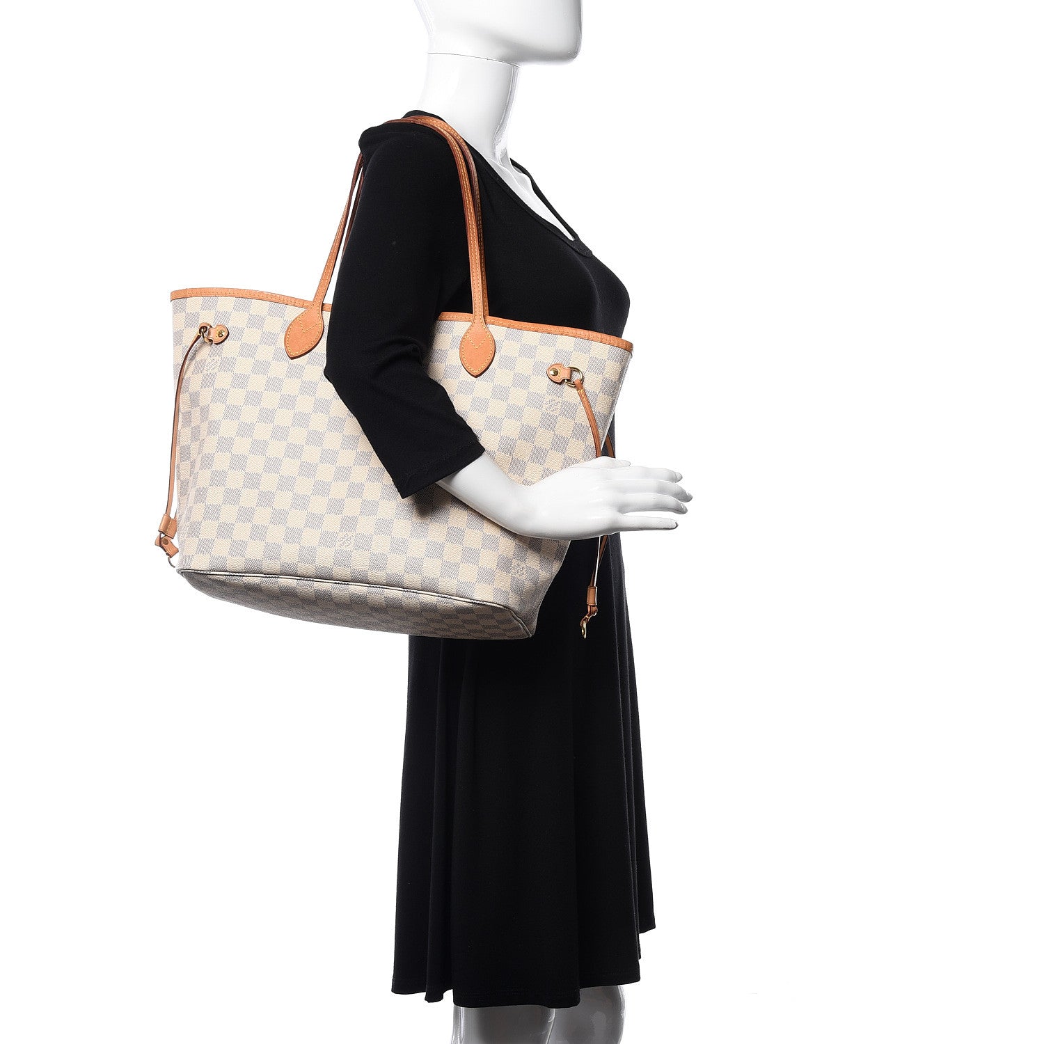 Louis Vuitton Damier Azur Neo Neverfull MM Rose Ballerine 2 of 17