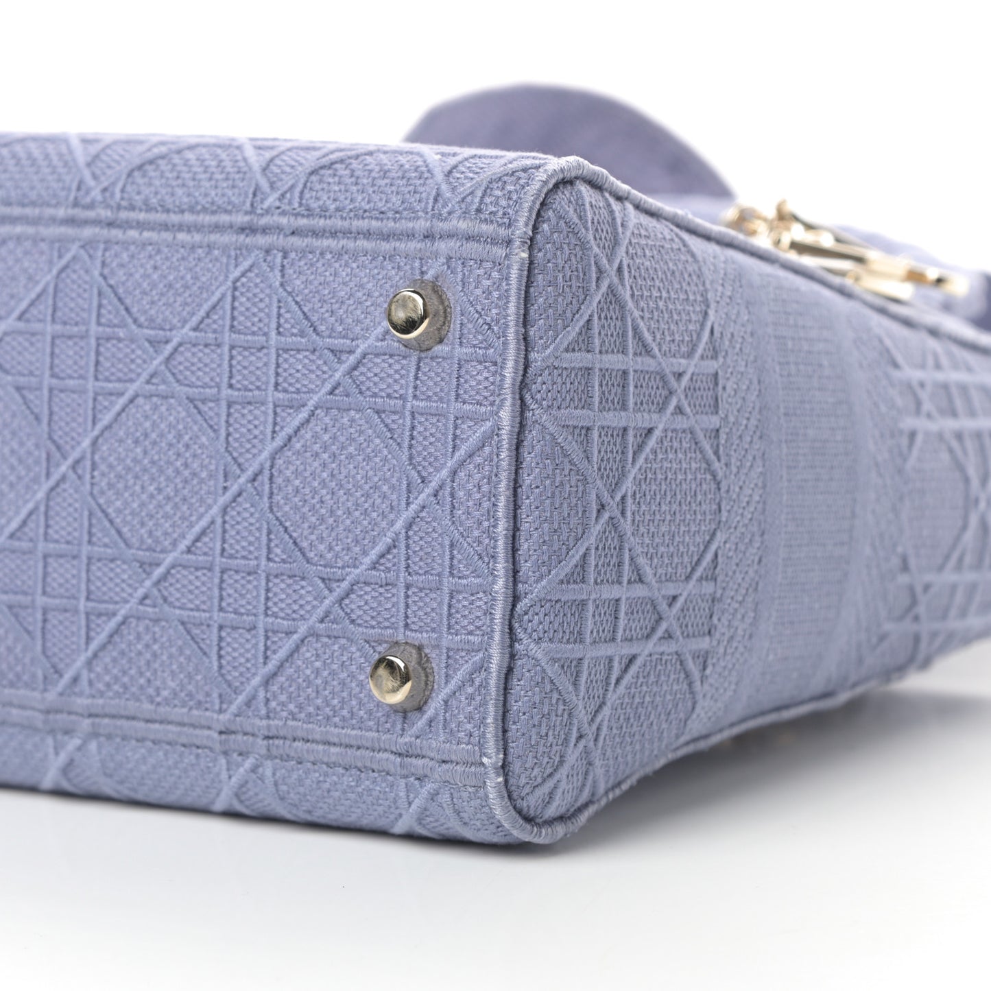 Canvas Embroidered Cannage Medium Lady D-Lite Blue