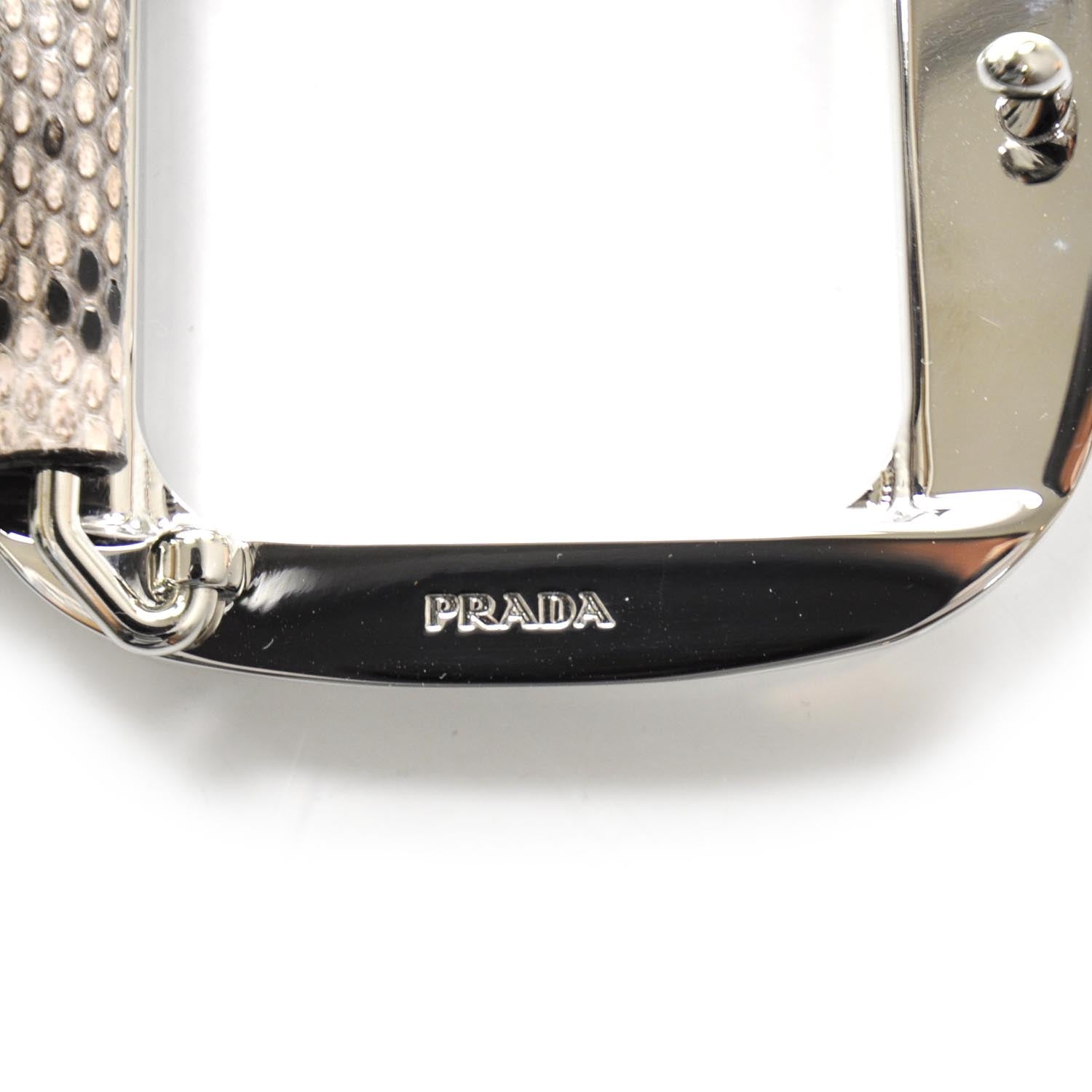 Prada Python Silver Buckle Belt 90 36 7 of 8