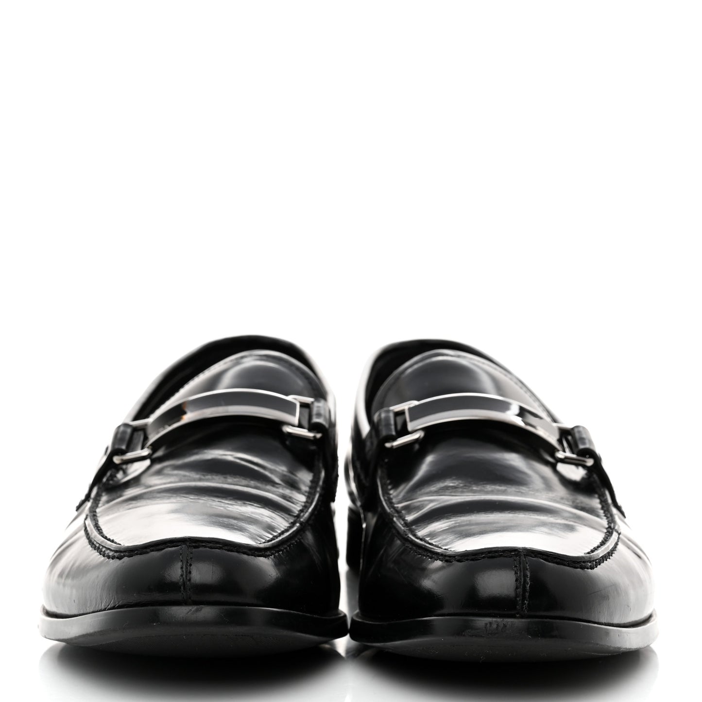 Calfskin Mens Loafers 8.5 Black