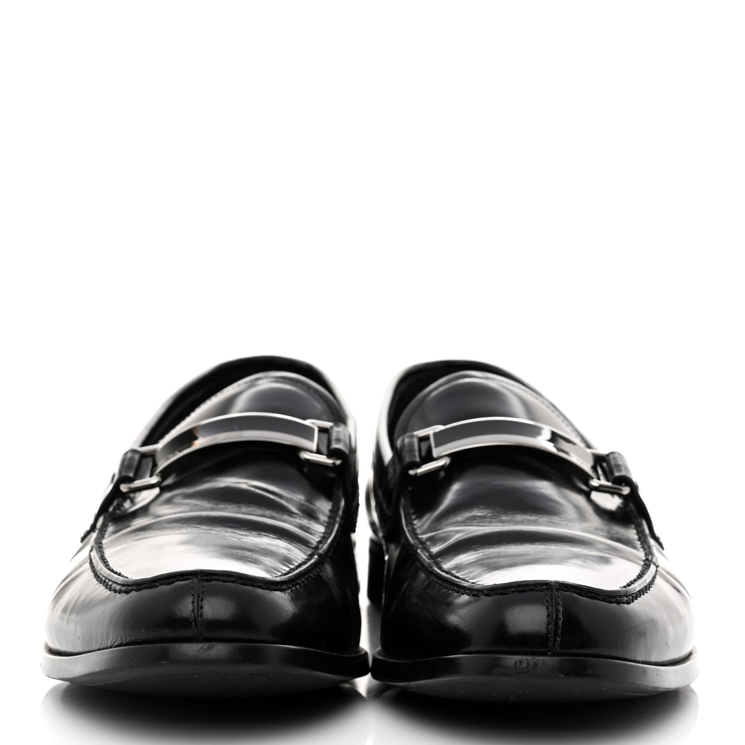 Prada Calfskin Mens Loafers 8.5 Black 2 of 8