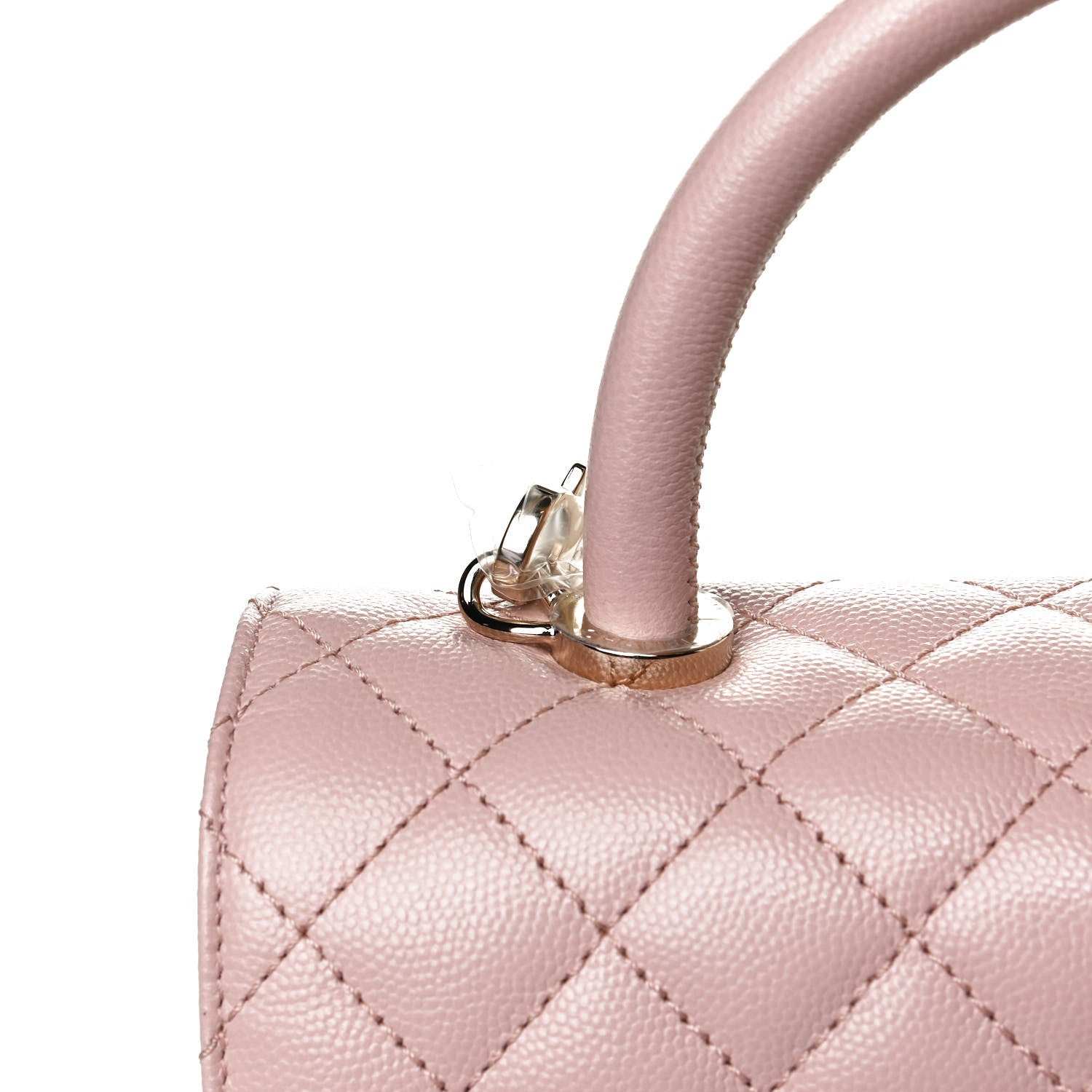 Chanel Caviar Quilted Small Coco Handle Flap Light Pink 12 of 15