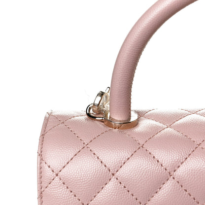 Chanel Caviar Quilted Small Coco Handle Flap Light Pink 12 of 15