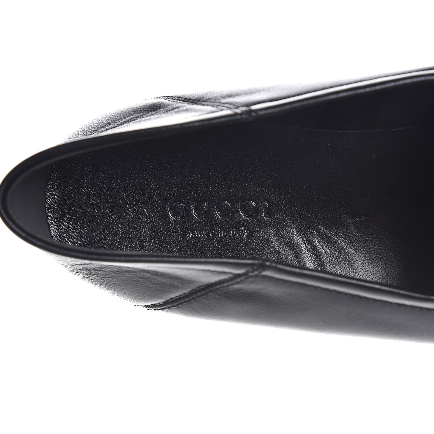 Gucci Lambskin Womens Brixton Horsebit Loafers 36.5 Black 7 of 8