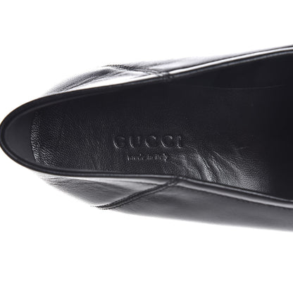Gucci Lambskin Womens Brixton Horsebit Loafers 36.5 Black 7 of 8