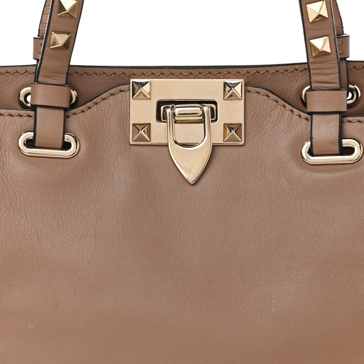 Vitello Mini Rockstud Tote Alpaca