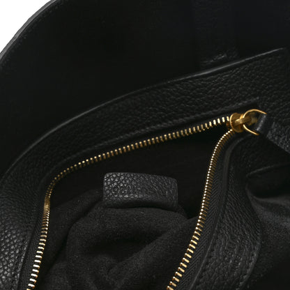 Celine Soft Grained Calfskin Small Belt Cabas Phantom Black 7 of 10