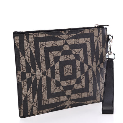 Gucci GG Supreme Monogram Caleido Wristlet Black 2 of 9