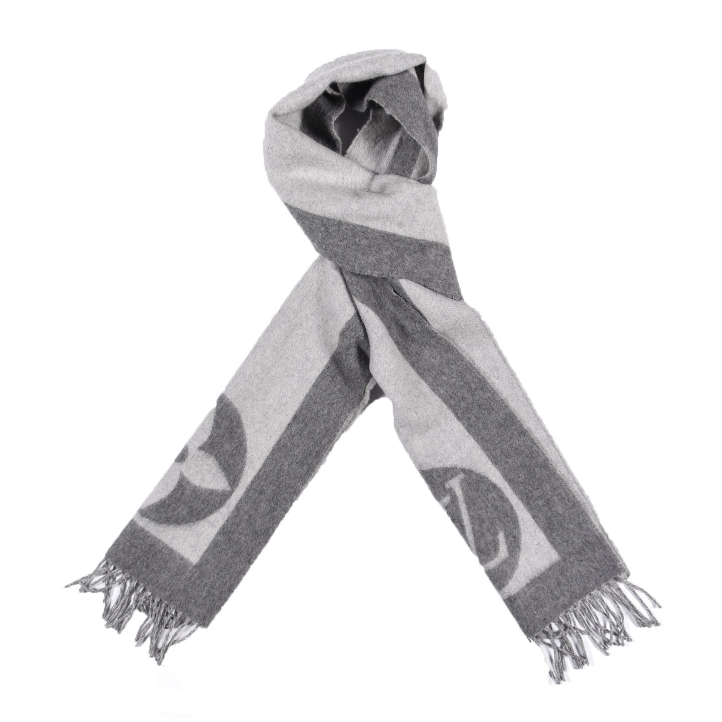 Lambswool Angora Cardiff Scarf Grey