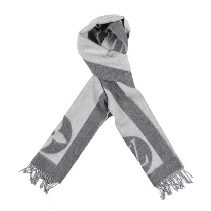Louis Vuitton Lambswool Angora Cardiff Scarf Grey 1 of 4