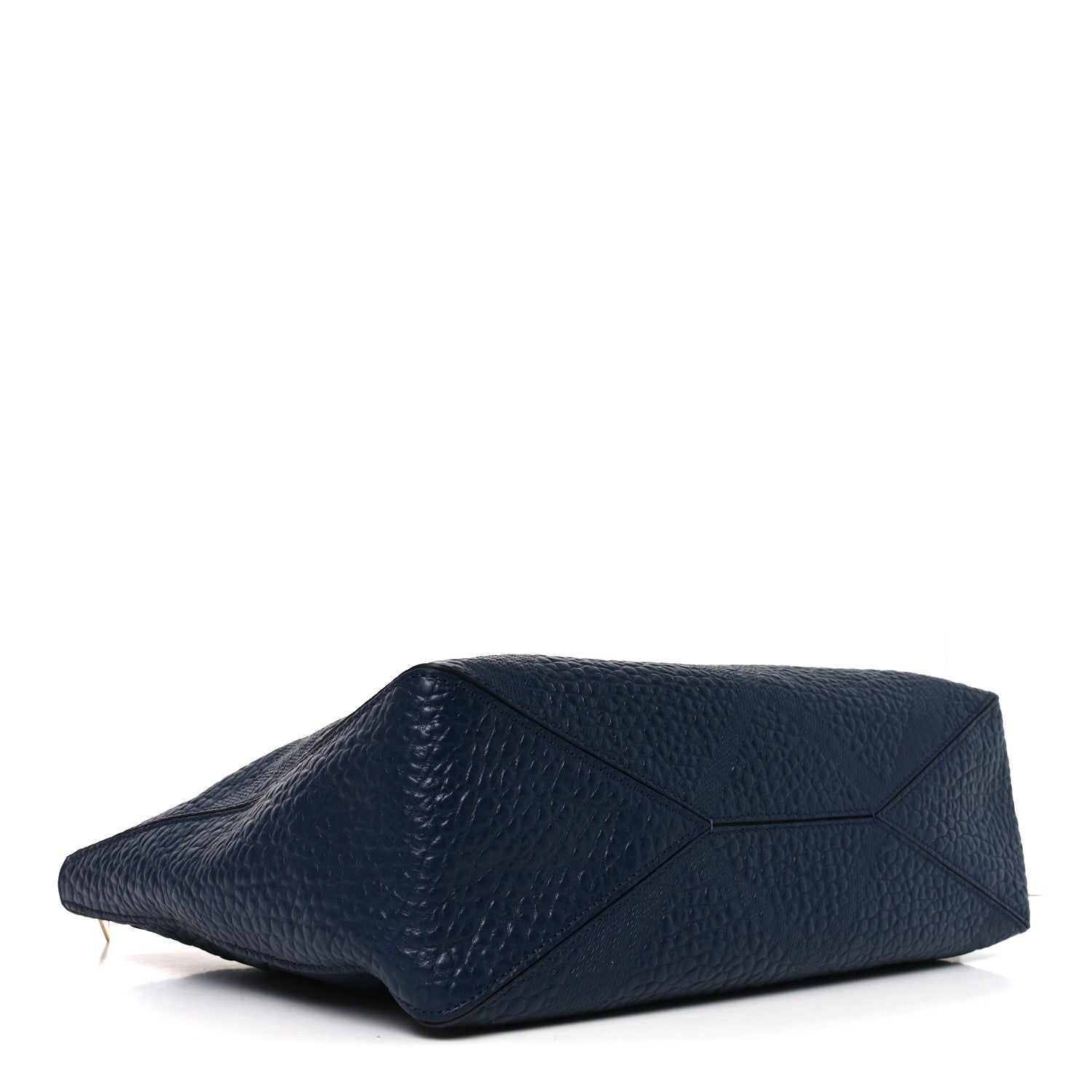 Burberry Heritage Grain Check Embossed Medium Dewsbury Tote Blue Carbon 4 of 9
