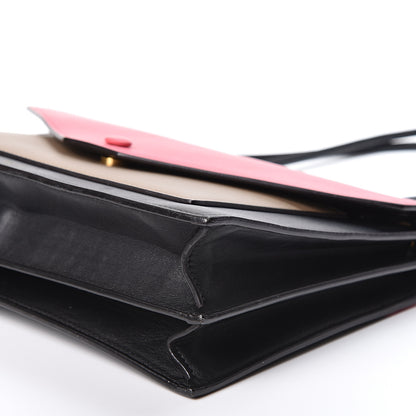 Celine Smooth Calfskin Tri-Color Pocket Envelope Shoulder Bag Pink 8 of 9