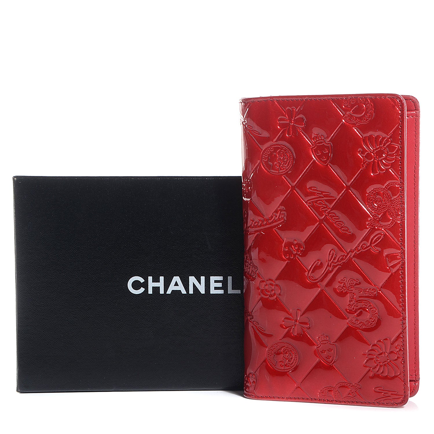 Chanel Patent Lucky Symbols Yen Wallet Red 9 of 9