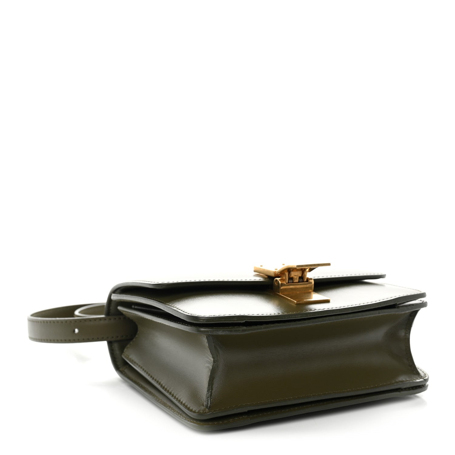 Celine Box Calfskin Small Classic Box Flap Bag Army Green 3 of 10