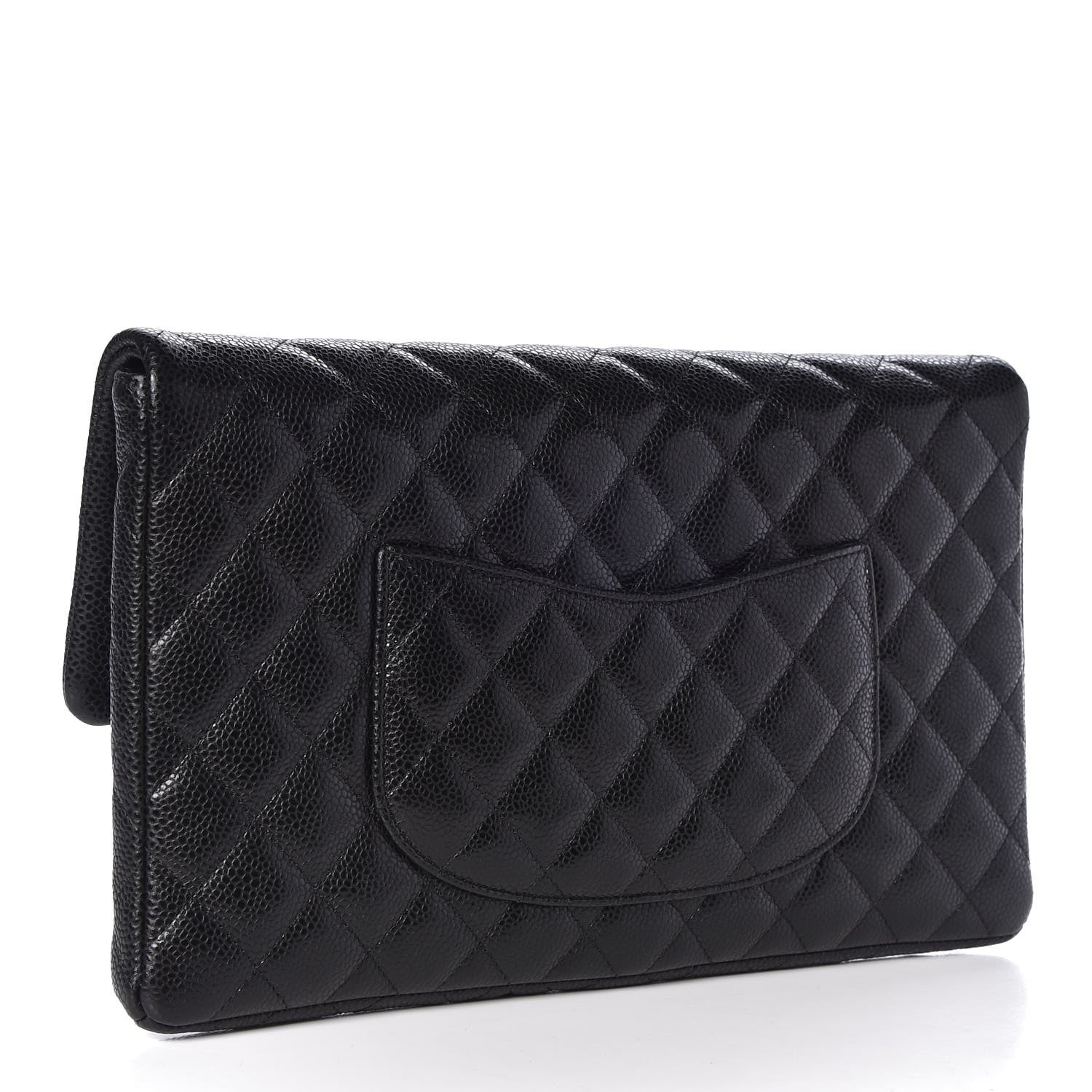 Chanel Caviar Quilted Flap Clutch Black 3 of 8